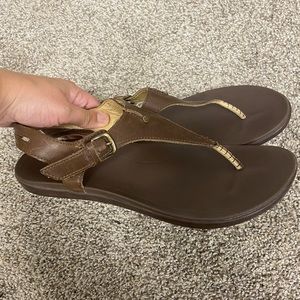 Brown OluKai sandals